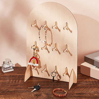 Arch Shaped Wood Bracelet Display Stands BDIS-WH0007-02-1