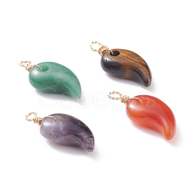 Natural Mixed Stone Pendants PALLOY-JF01123-1