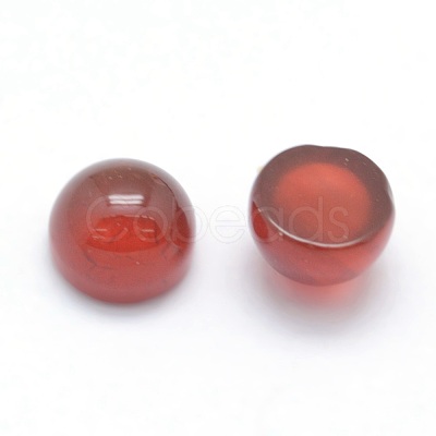 Natural Carnelian Cabochons G-P393-R03-4mm-1