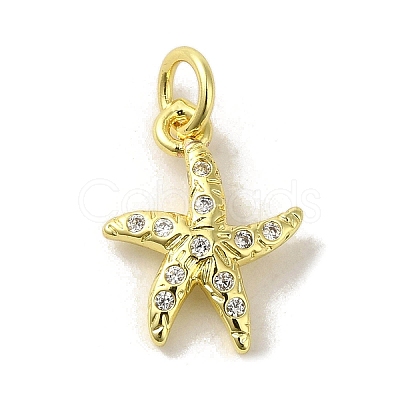 Brass Micro Pave Cubic Zirconia Charms KK-M283-22F-01-1