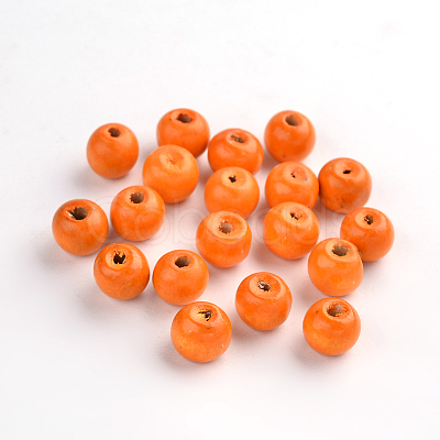 Dyed Natural Wood Beads TB095Y-5-1