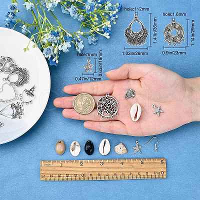 SUNNYCLUE DIY Shell Dangle Earring Making Kits FIND-SC0001-70-1