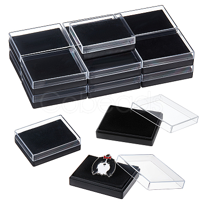 Plastic Badge Storage Box CON-WH0086-121E-1