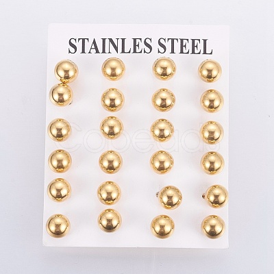 304 Stainless Steel Stud Earrings EJEW-E244-B01-G-1