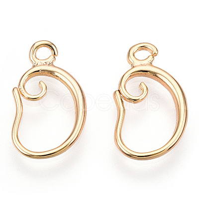 Brass Earring Hooks KK-I649-05G-NF-1