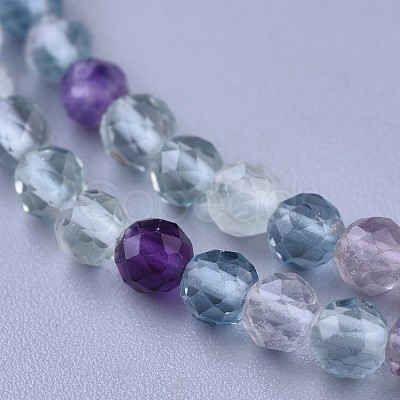 Natural Fluorite Beaded Necklaces NJEW-K114-A-A16-1