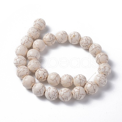 Synthetic Magnesite Beads Strands G-E018-16mm-1