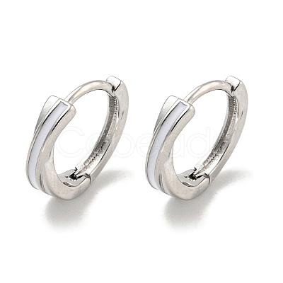 Brass Hoop Earrings EJEW-L211-005P-1