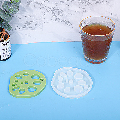 DIY Lotus Root Slices Cup Pad Silicone Molds DIY-F065-16-1