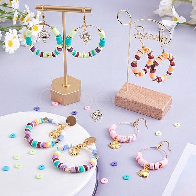 DIY Heishi Beaded Earring Making Kit DIY-SZ0009-48-1