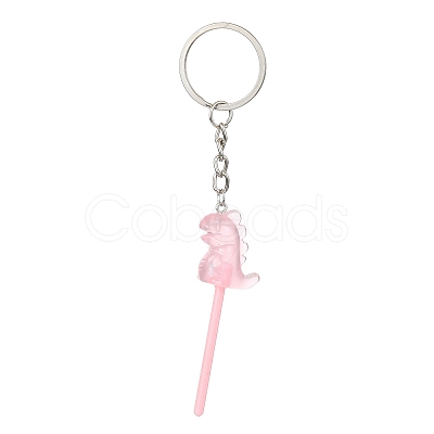 Resin Dinosaur Lollipop Pendant Keychain KEYC-JKC00522-01-1