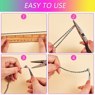 DIY Chain Jewelry Set Making Kit STAS-SZ002-28-1