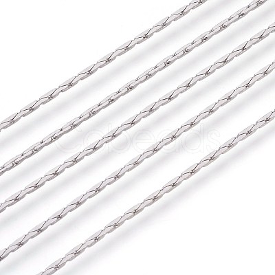 Non-Tarnish 3.28 Feet 304 Stainless Steel Cardano Chains X-CHS-L017-13B-1