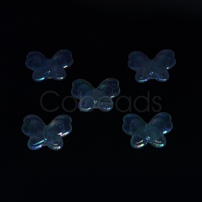 UV Plating Luminous Transparent Acrylic Beads OACR-P010-11A-1