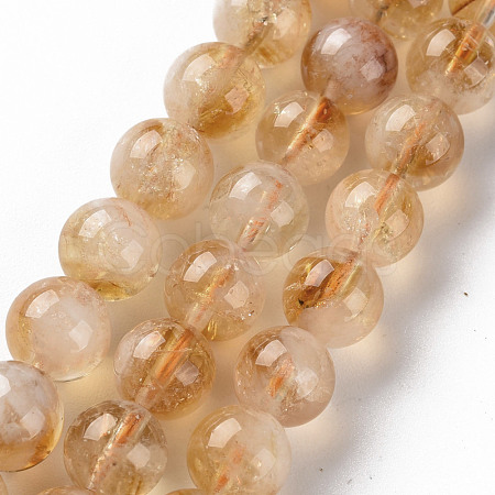 Natural Citrine Beads Strands G-S362-105C-1