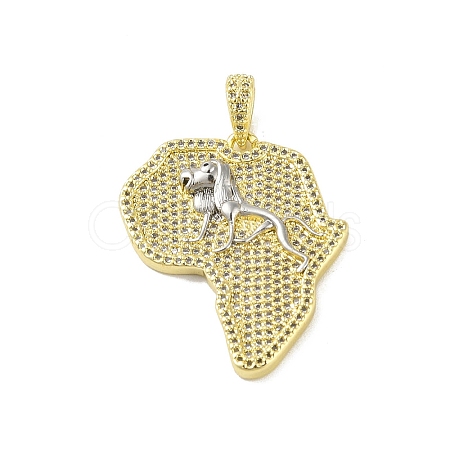 Brass Micro Pave Cubic Zirconia Pendants KK-E111-22G-1