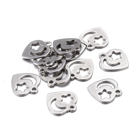 201 Stainless Steel Charms STAS-F255-010P-1