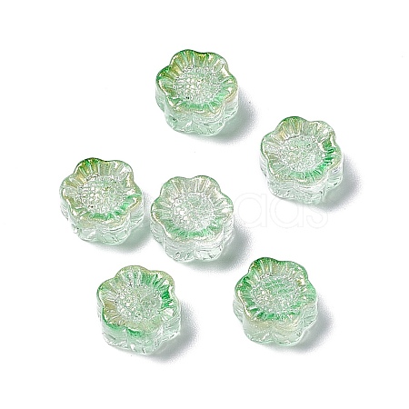 Electroplated Glass Beads GLAA-G090-01G-1