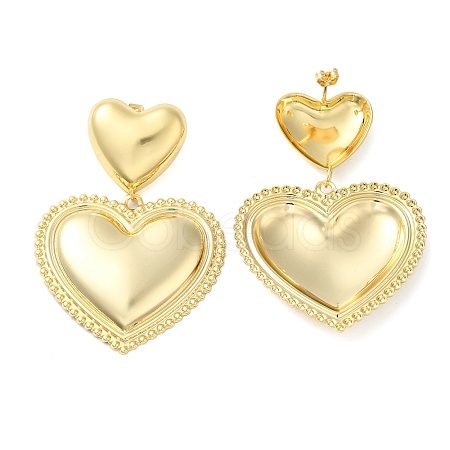 Brass Stud Earrings for Women EJEW-B057-09G-1