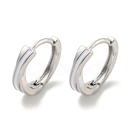 Brass Hoop Earrings EJEW-L211-005P-1