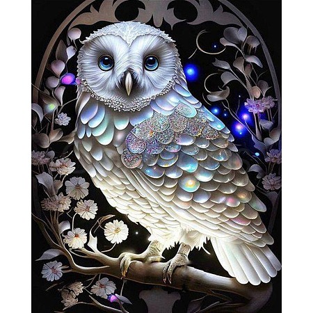 DIY Owl Diamond Painting Kit DIAM-PW0013-02D-1