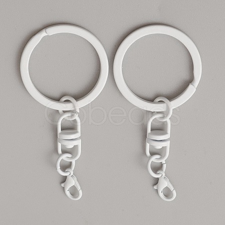 Spray Painted Iron Keychain Swivel Clasps FIND-WH0111-355A-1