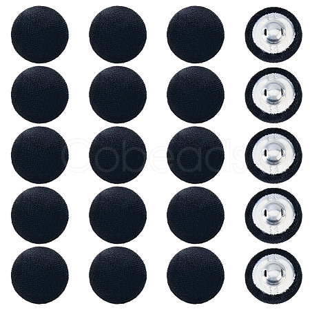 SUPERFINDINGS 20Pcs Velvet with Aluminum Shank Buttons BUTT-FH0001-009A-1