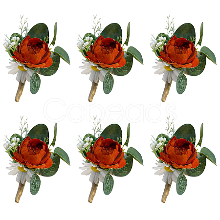 Silk Cloth Imitation Rose Corsages JEWB-WH0023-05-1