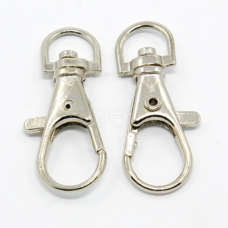 Alloy Swivel Lobster Claw Clasps X-E168-1
