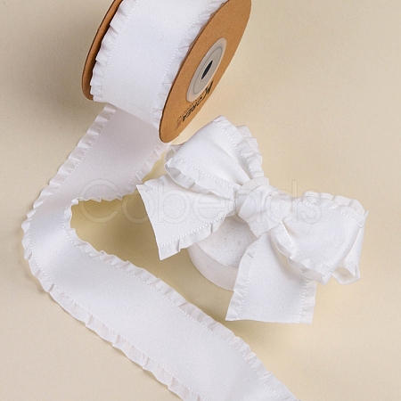 10 Yards Polyester Ruffled Ribbons PW-WG29113-17-1