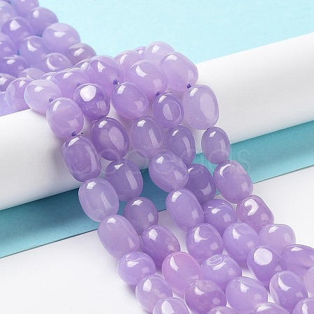 Natural White Jade Beads Strands G-E614-B01-11-1