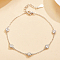 Geometric Round Shape S925 Silver Zircon Anklet Bracelet Fashion Simple Versatile