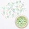 Nail Art Decoration Accessories, with Resin Cabochons, ABS Plastic Imitation Pearl Cabochons and Plastic Bead Storage Containers, Lime Green, 39x15.5mm, Inner Diameter: 29mm, Clear Window: about 28mm