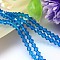 Faceted K9 Glass, Imitation Austrian Crystal Bead Strands, Grade AAA, Bicone, Dodger Blue, 10x10mm, Hole: 0.9~1mm, about 40pcs/strand, 15.7 inch