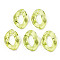 Transparent Acrylic Linking Rings, Quick Link Connectors, for Curb Chains Making, Twist, Yellow Green, 23x17x4.5mm, Inner Diameter: 13.5x7mm