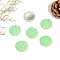 Woolen Fabric Cabochons, Flat Round, Light Green, 27mm