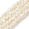 Natural Cultured Freshwater Pearl Beads Strands, Two Sides Polished, Grade 4A, Floral White, 3~4mm, Hole: 0.5mm, about 48pcs/strand, 6.89''(17.5cm)