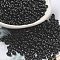 Opaque Glass Seed Beads, Peanut, Black, 3.5~4x2~2.5x2~2.3mm, Hole: 0.8mm, about 8000pcs/pound