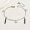 Fashionable Casual Brass Evil Eye Charms Tassel Anklet for Women