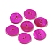 Spray Paint Natural Freshwater Shell Button, 2-Hole, Flat Round, Magenta, 11.5x1.5mm, Hole: 1.4mm