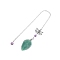 Natural Green Aventurine Pointed Dowsing Pendulums, Terdrop, 210mm