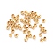 Rack Plating Brass Beads, Cadmium Free & Lead Free, Round, Real 18K Gold Plated, 2x2.3mm, Hole: 0.8mm