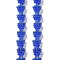 Handmade Lampwork Beads Strands, Raspberry, Royal Blue, 12.5x12.5mm, Hole: 1.4mm, about 20pcs/strand, 9.84''(25cm)