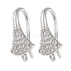 Brass Micro Pave Cubic Zirconia Earring Hooks KK-U008-16P-1