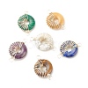 Natural & Synthetic Gemstone Connector Charms PALLOY-JF01579-1