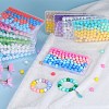 80Pcs 4 Style Round Silicone Focal Beads SIL-SZ0001-22G-6