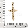 Brass Micro Micro Pave Clear Cubic Zirconia Pendants KK-A212-01A-G-3