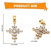 5Pcs Brass Micro Pave clear Cubic Zirconia Pendants ZIRC-SZ0002-59-2