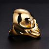 Titanium Steel Skull Finger Ring SKUL-PW0002-036E-G-2