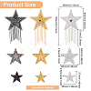 9Pcs 9 Style Star Hotfix Rhinestone DIY-FG0003-84-2